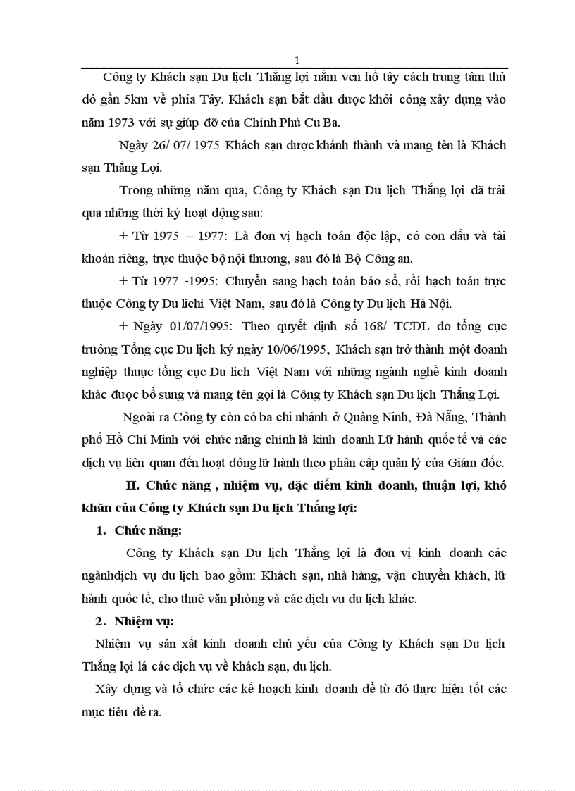 image for page Thực trạng và giải pháp hoàn thiện kế toán chi phí sản xuất và giá thành hoạt động kinh doanh dịch vụ buồng ngủ tại Công ty Khách sạn Du lịch Thắng Lợi 1