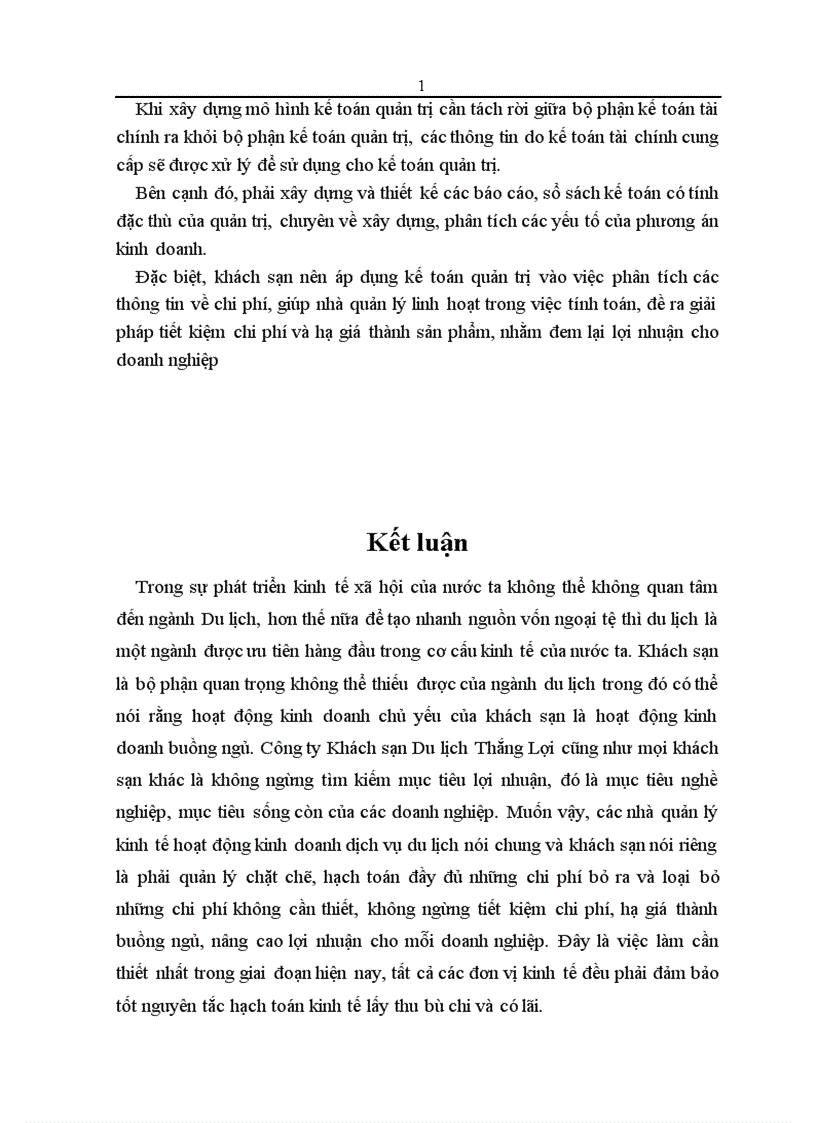 image for page Thực trạng và giải pháp hoàn thiện kế toán chi phí sản xuất và giá thành hoạt động kinh doanh dịch vụ buồng ngủ tại Công ty Khách sạn Du lịch Thắng Lợi 1