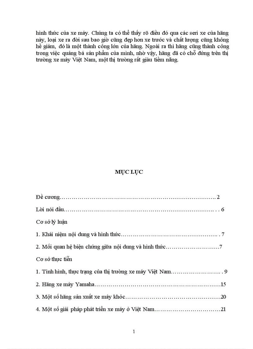 image for page vận dụng phạm trù nội dung và hình thức áp dụng vào quá trình sản xuất kinh doanh trong việc phát triển xe máy trên thị trường việt nam