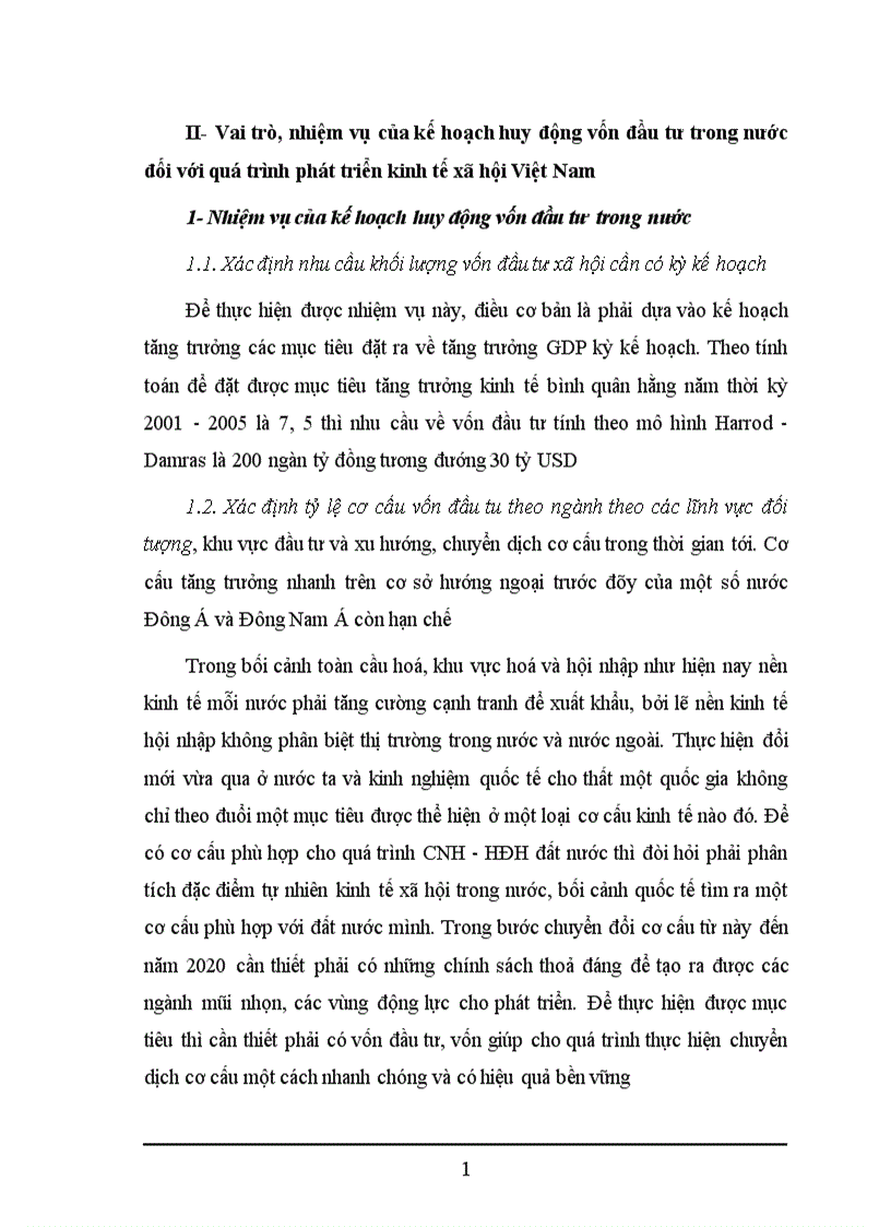 Kế hoạch và giải pháp huy động vốn đầu tư trong nước của Việt Nam 1