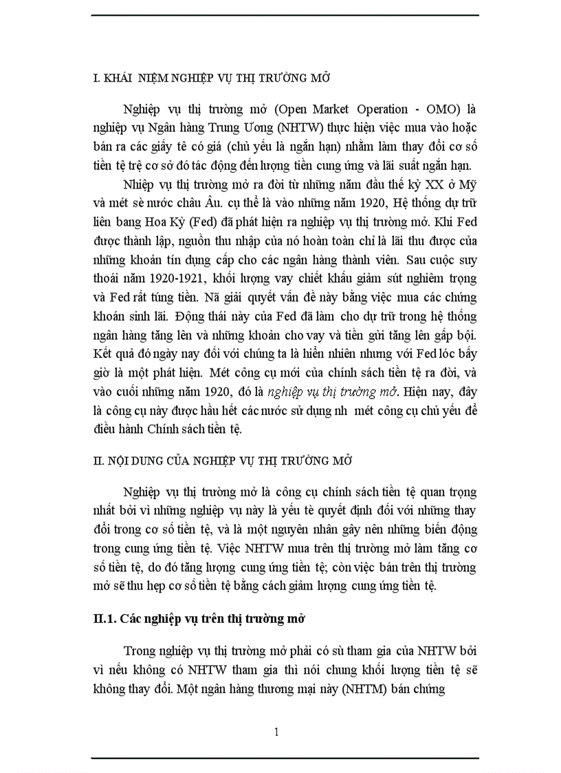 image for page Nghiệp vụ thị trường mở của Ngân hàng trung ương 1