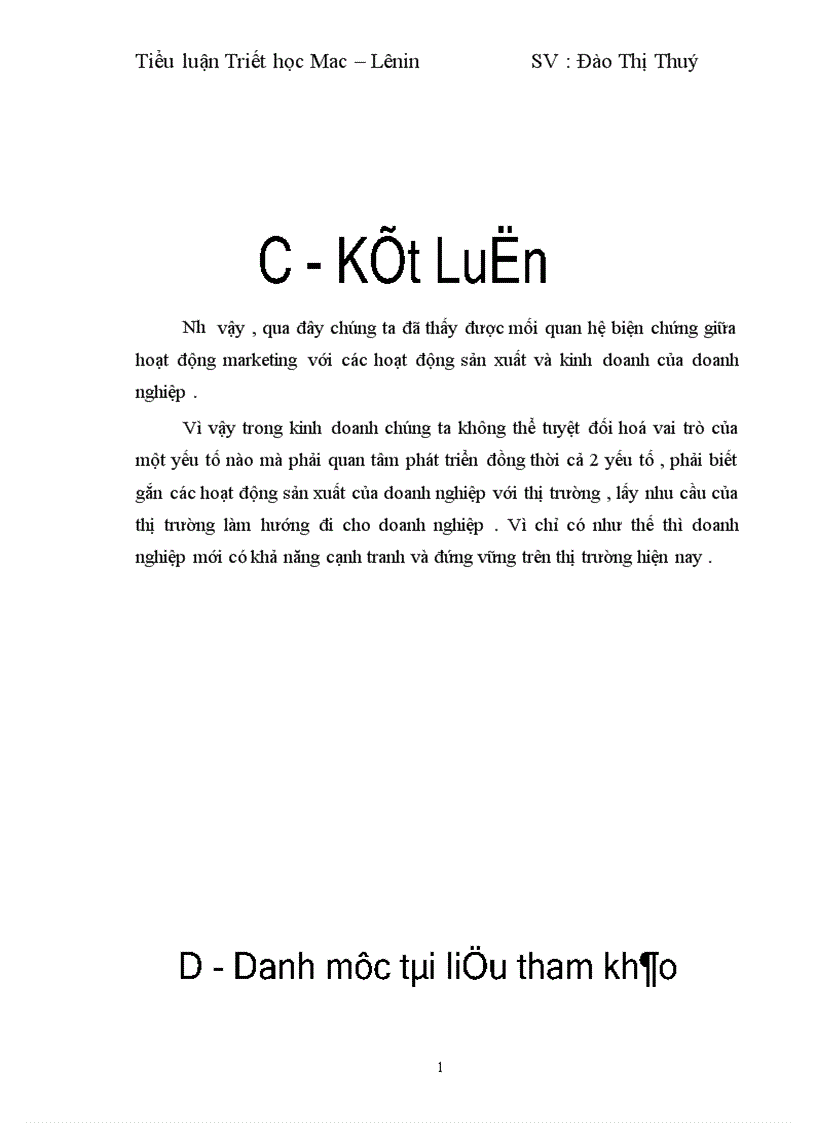 image for page Vận dụng nguyên lý về mối quan hệ biện chứng giữa LLSX và QHSX để phân tích tình hình hoạt động Maketting ở 2 doanh nghiệp kinh doanh về cafe ở Việt Nam Trung Nguyên và Buôn Mê Thuột 1