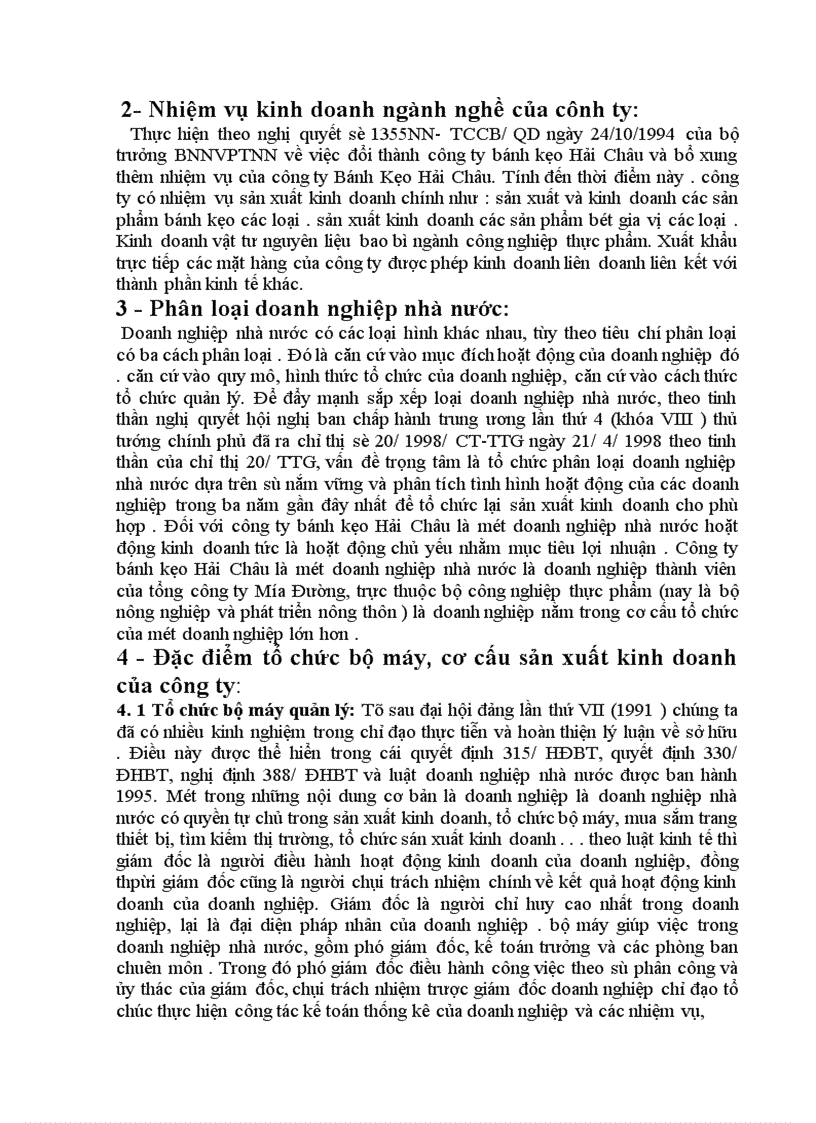 image for page Tình hình tổ chức và tài chính hiện nay của một Doanh Nghiệp Nhà Nướ