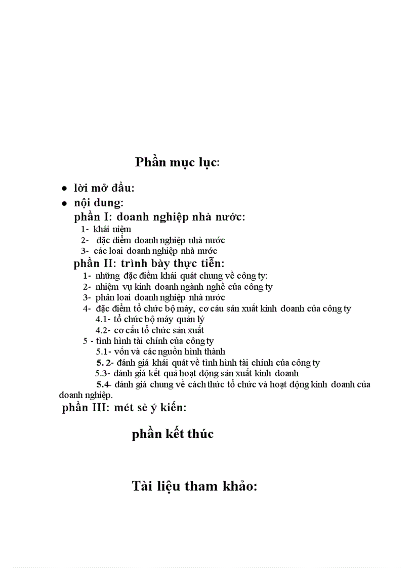 image for page Tình hình tổ chức và tài chính hiện nay của một Doanh Nghiệp Nhà Nướ