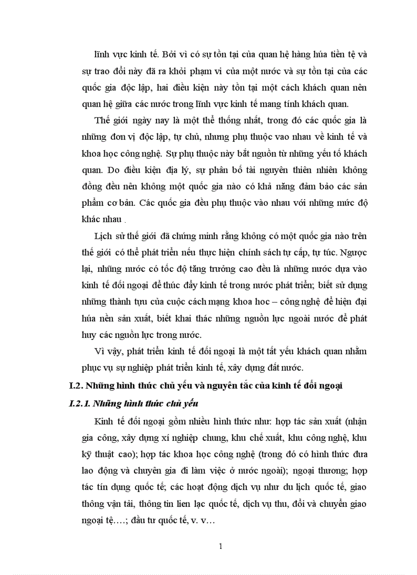 Mở rộng và nâng cao hiệu quả kinh tế đối ngoại của Việt Nam trong điều kiện hội nhập kinh tế quốc tế ở nước ta hiện nay 1