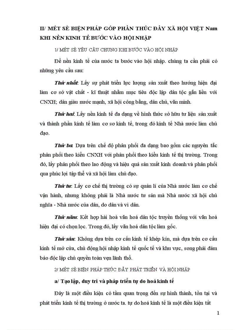 image for page Việt Nam trong xu thế hội nhập và phát triển Những yêu cầu chung và đặc điểm riêng