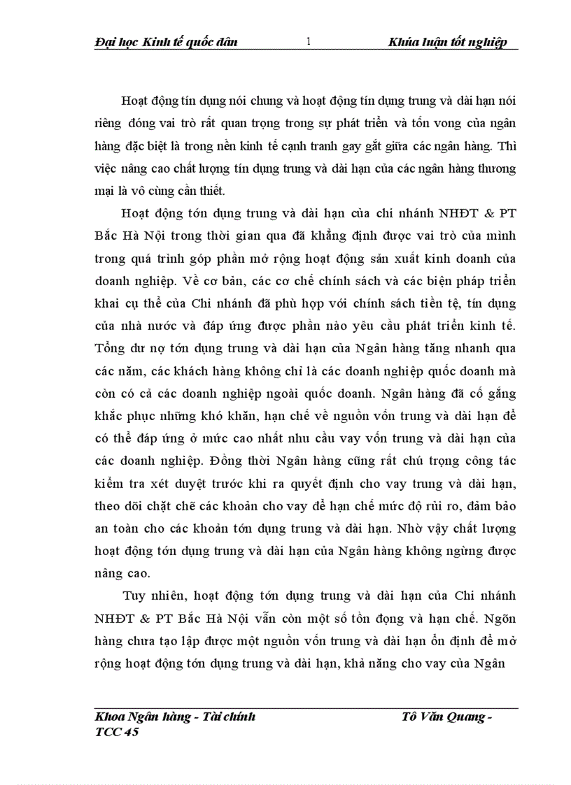 image for page Nâng cao chất lượng hoạt động tín dụng trung và dài hạn tại chi nhánh Ngân hàng Đầu tư và Phát triển Bắc Hà Nội 1