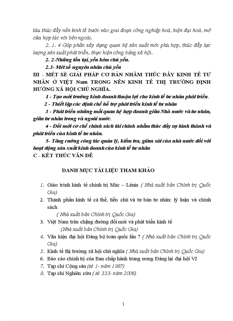 image for page Một số giải pháp cơ bản nhằm thúc đẩy kinh tế tư nhân ở Việt Nam trong nền kinh tế thị trường định hướng xã hội chủ nghĩa 1