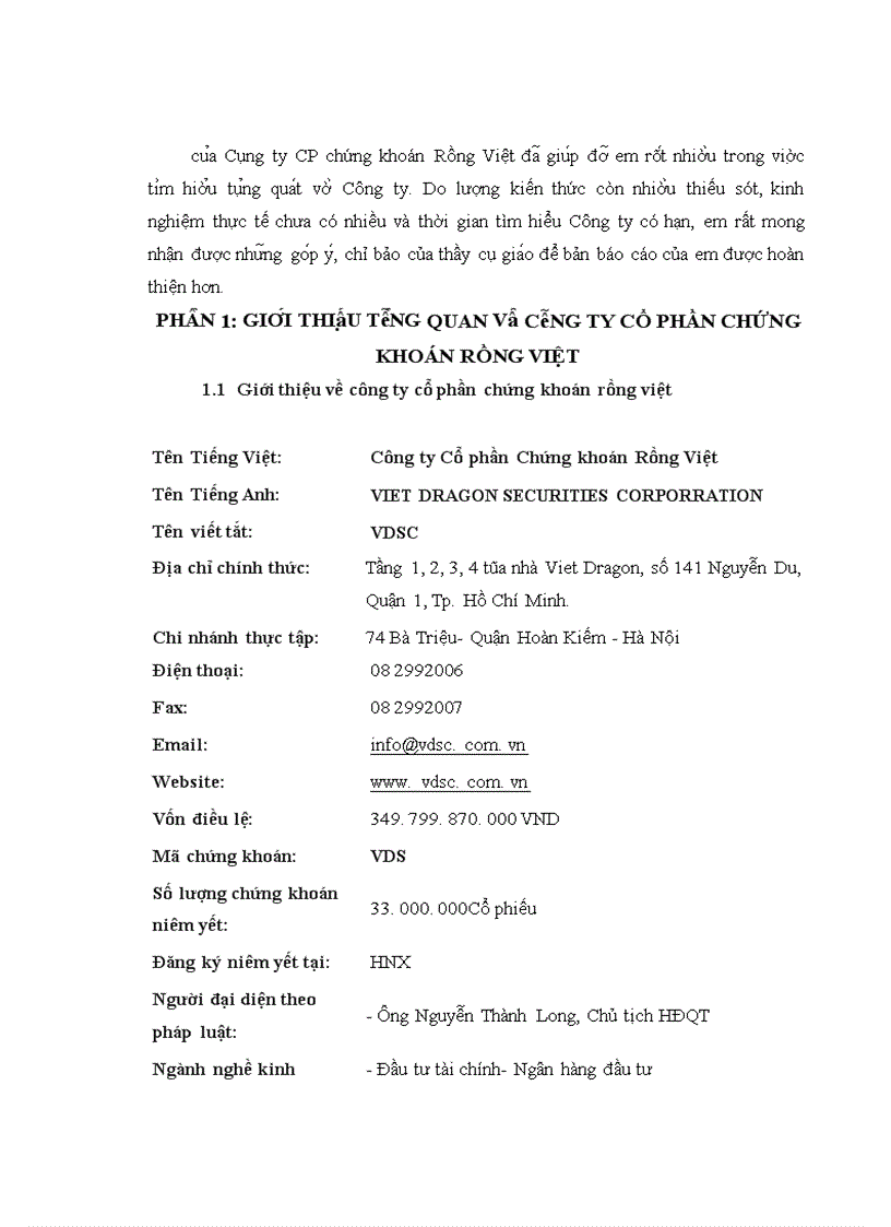 image for page Báo cáo thực tập tại Công ty Cô phâ n chứng khoán Rồng Việt