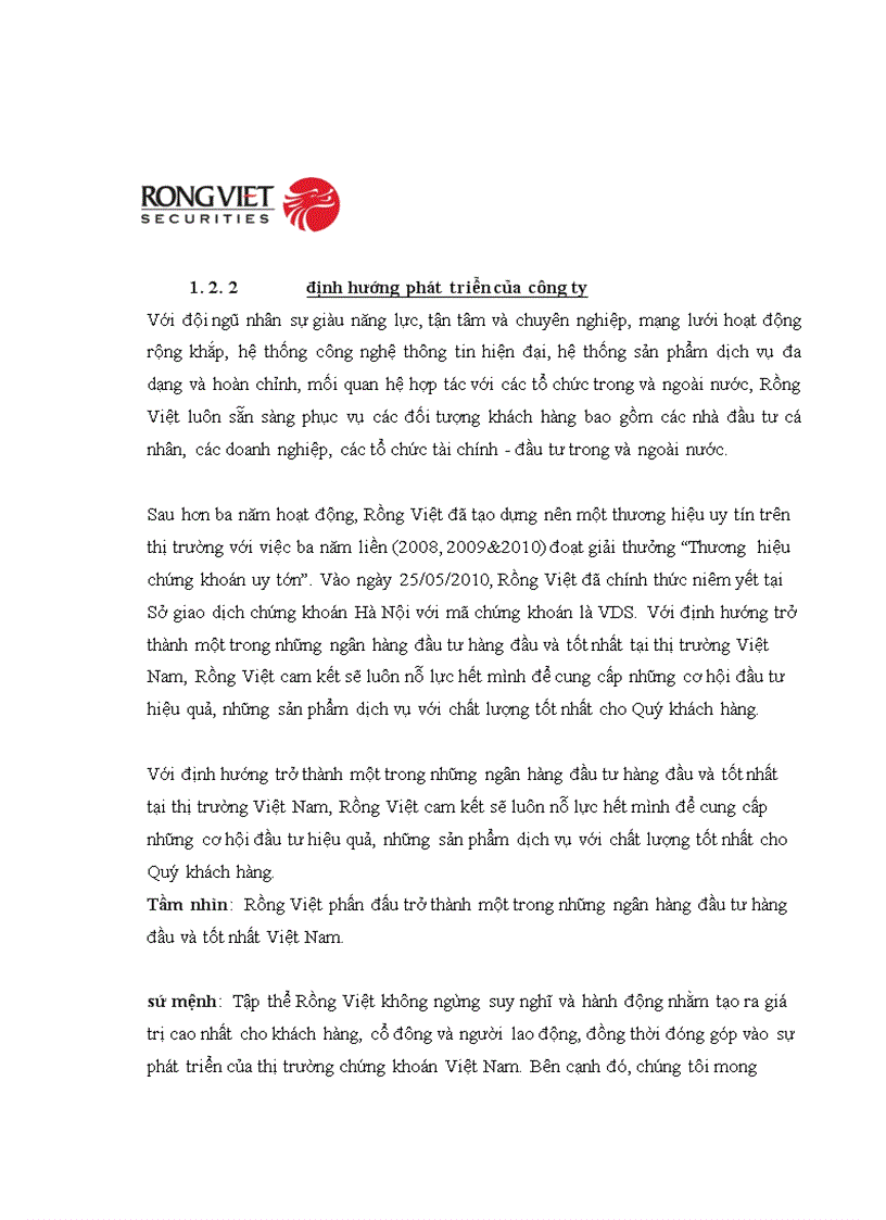 image for page Báo cáo thực tập tại Công ty Cô phâ n chứng khoán Rồng Việt