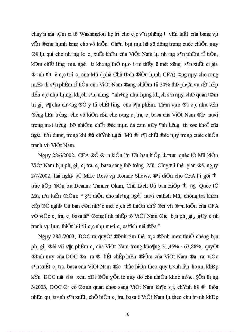 image for page ảnh hưởng của vận động hành lang tới vụ kiện cá tra cá basa của Việt Nam 1