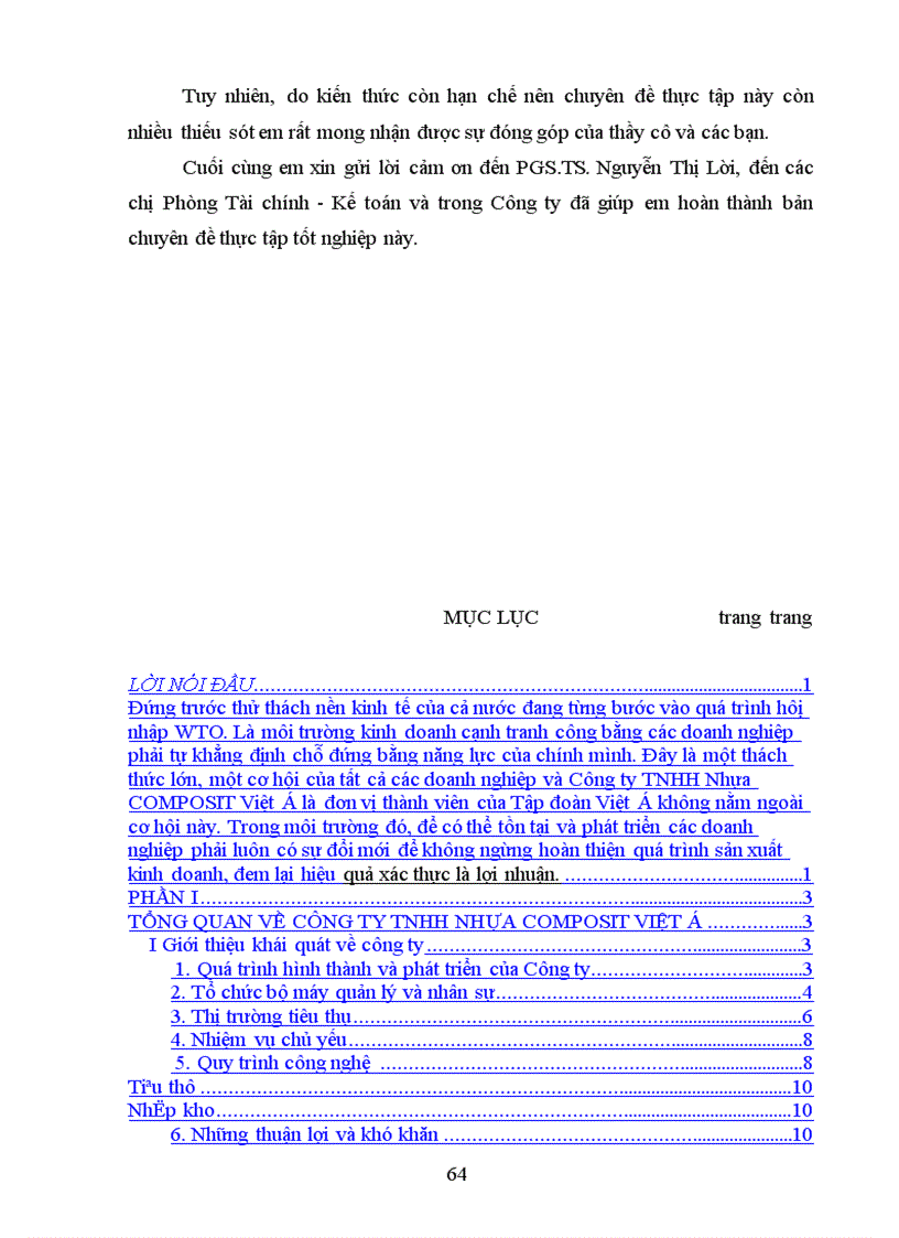 image for page Hoàn thiện công tác kế toán chi phí sản xuất và tính giá thành sản phẩm tại công ty TNHH Nhựa Composit Việt á 1
