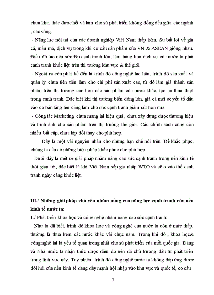 image for page Nâng cao năng lực cạnh tranh của nền kinh tế Việt Nam trong quá trình hội nhập kinh tế khu vực và quốc tế