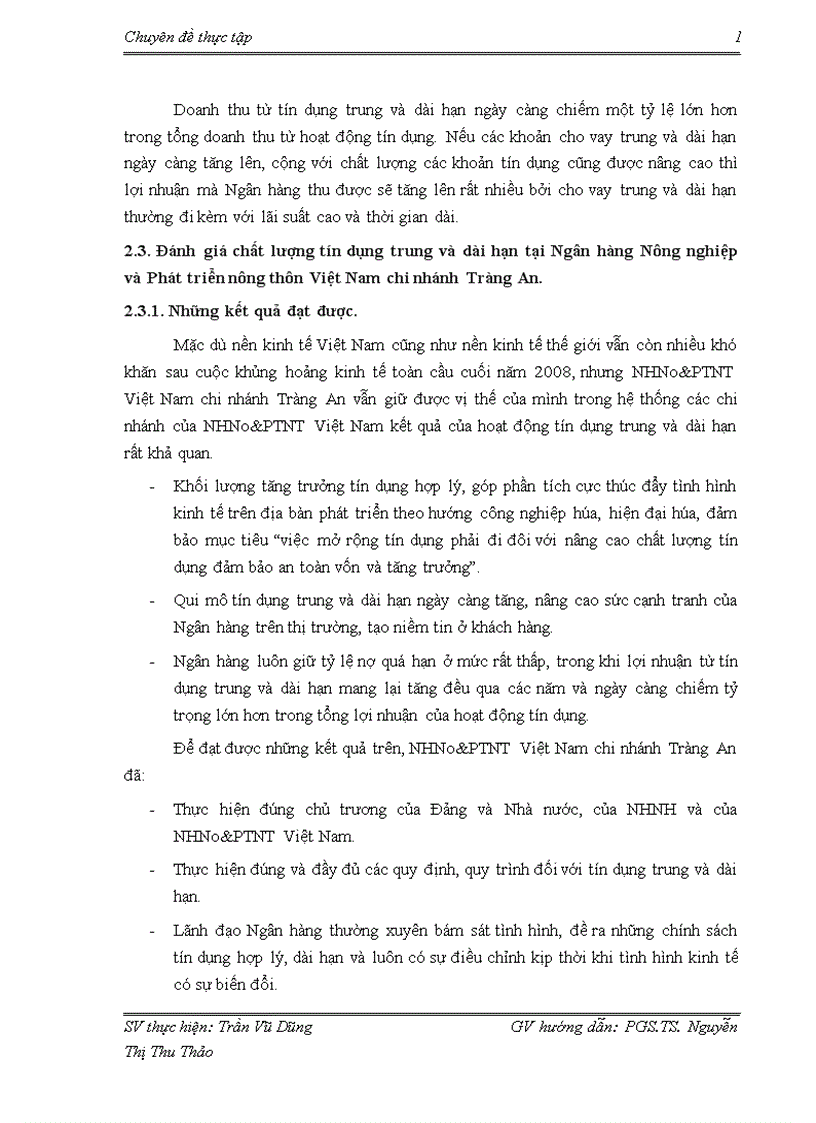 image for page Giải pháp nâng cao chất lượng tín dụng trung và dài hạn tại NHNo PTNT Việt Nam chi nhánh Tràng An