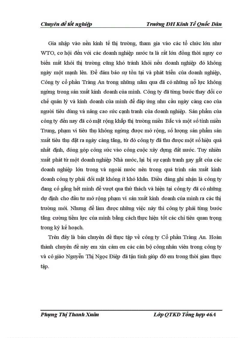 image for page Xây dựng tổ chức thực hiện kế hoạch và chương trình sản xuất của Công ty Cổ phần Tràng An 1