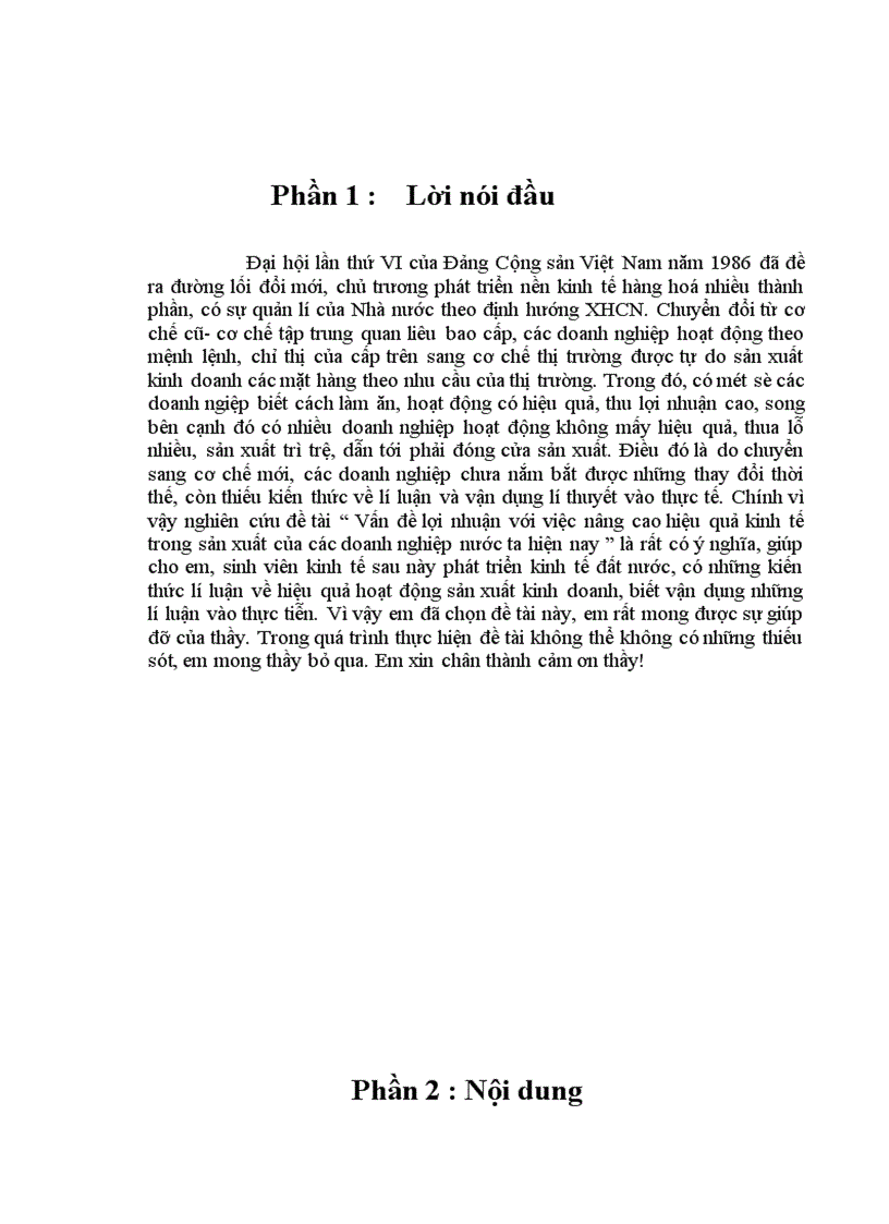 image for page Vấn đề lợi nhuận với việc nâng cao hiệu quả kinh tế trong sản xuất của các doanh nghiệp nước ta hiện nay 1