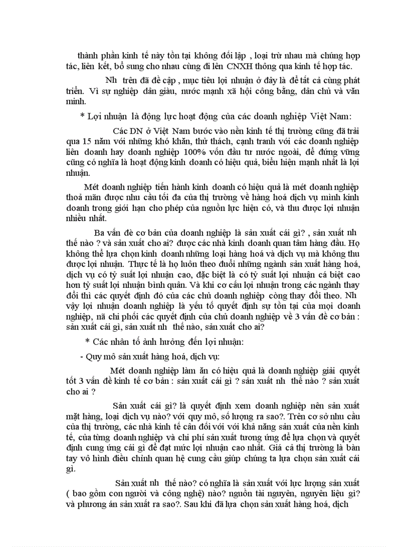 image for page Vấn đề lợi nhuận với việc nâng cao hiệu quả kinh tế trong sản xuất của các doanh nghiệp nước ta hiện nay 1