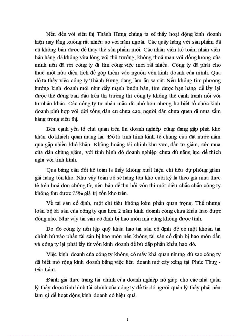 image for page Hoàn thiện việc lập và phân tích Báo cáo tài chính của Công ty Thương mại Thành Hưng