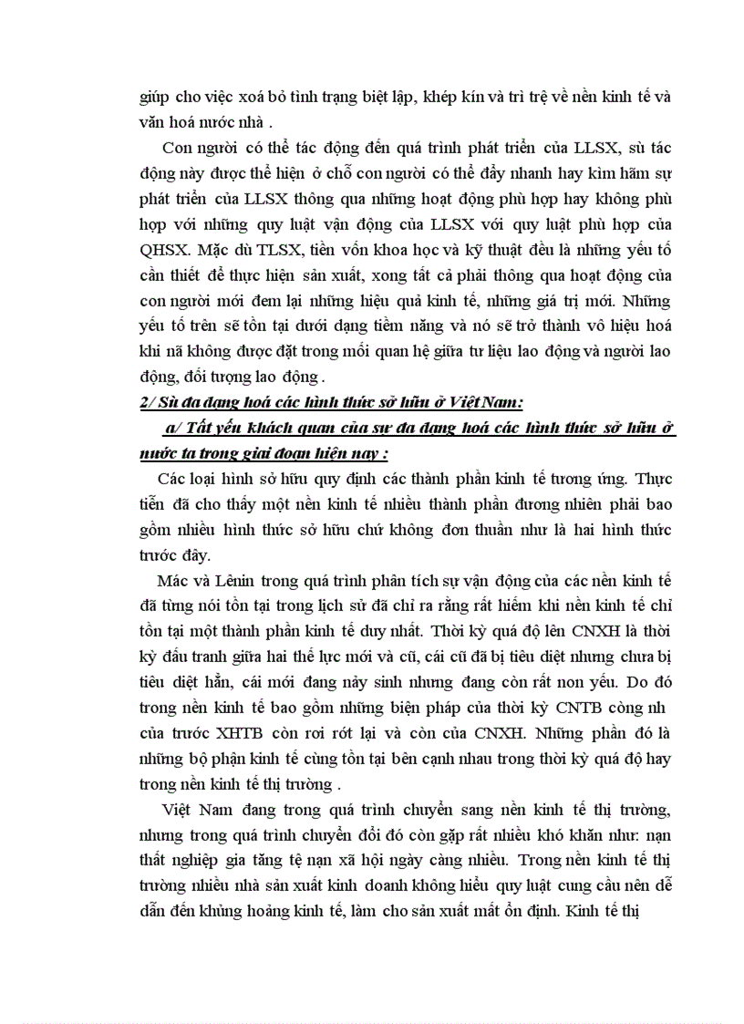 image for page Quan hệ biện chứng giữa sự phát triển của lực lượng sản xuất và sự đa dạng hoá các loại hình sở hữu ở Việt Nam 1