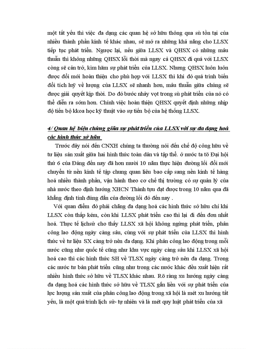 image for page Quan hệ biện chứng giữa sự phát triển của lực lượng sản xuất và sự đa dạng hoá các loại hình sở hữu ở Việt Nam 1