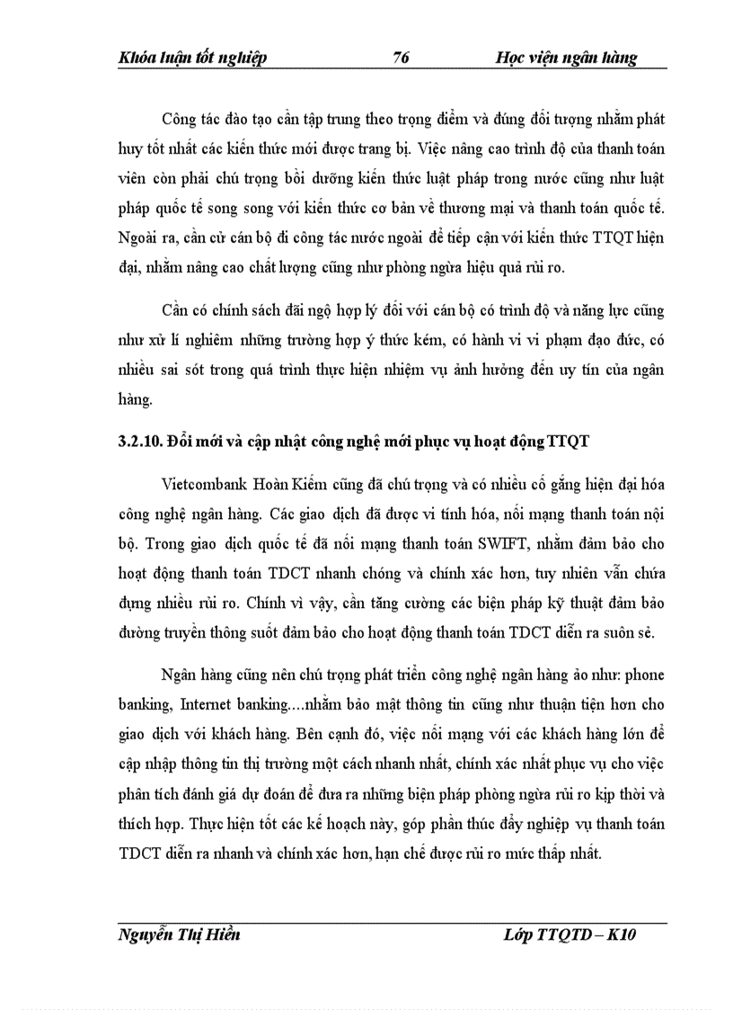 image for page Thực trạng và giải pháp hạn chế rủi ro trong thanh toán tín dụng chứng từ tại ngân hàng vietcombank chi nhánh Hoàn Kiếm