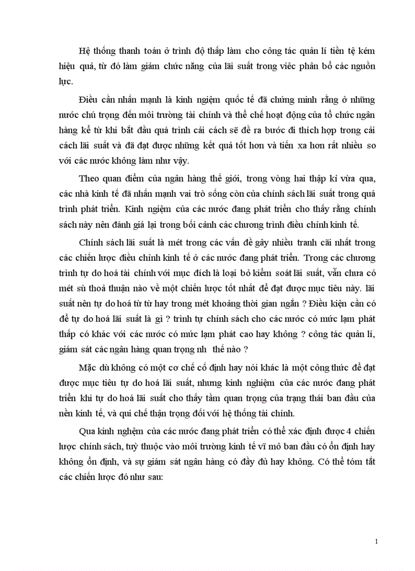 image for page Tự do hoá lãi suất trong điều kiện nền kinh tế Việt Nam