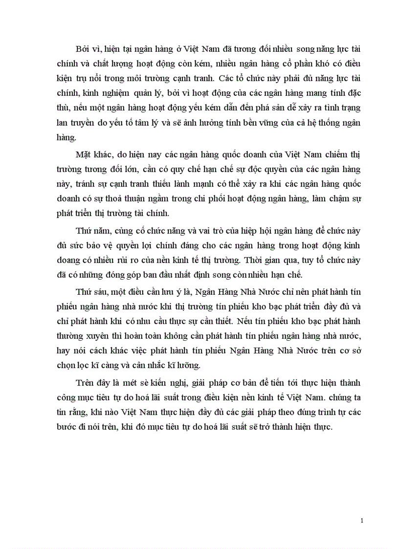 image for page Tự do hoá lãi suất trong điều kiện nền kinh tế Việt Nam