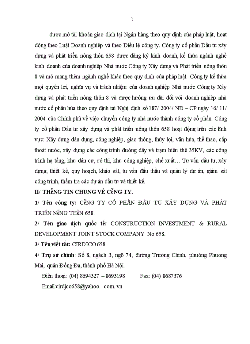 image for page Báo cáo thực tập tại công ty cổ phần đầu tư xây dựng và phát triển nông thôn 658