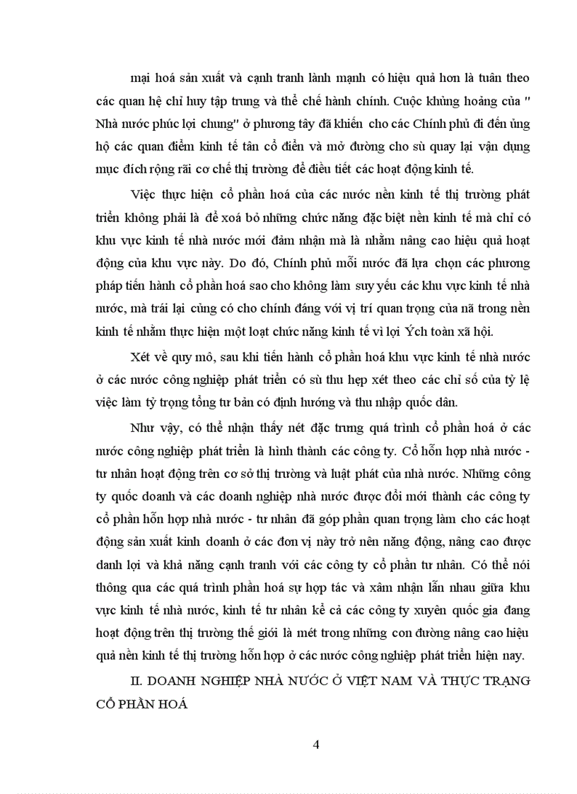 image for page Giải pháp vấn đề cổ phần hoá các doanh nghiệp Nhà nước ở Việt Nam Nội dung I