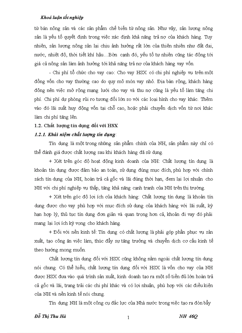 image for page Nâng cao chất lượng tín dụng đối với HSX tại chi nhánh NHNo PTNT huyện Thiệu Hoá tỉnh Thanh Hoá 1