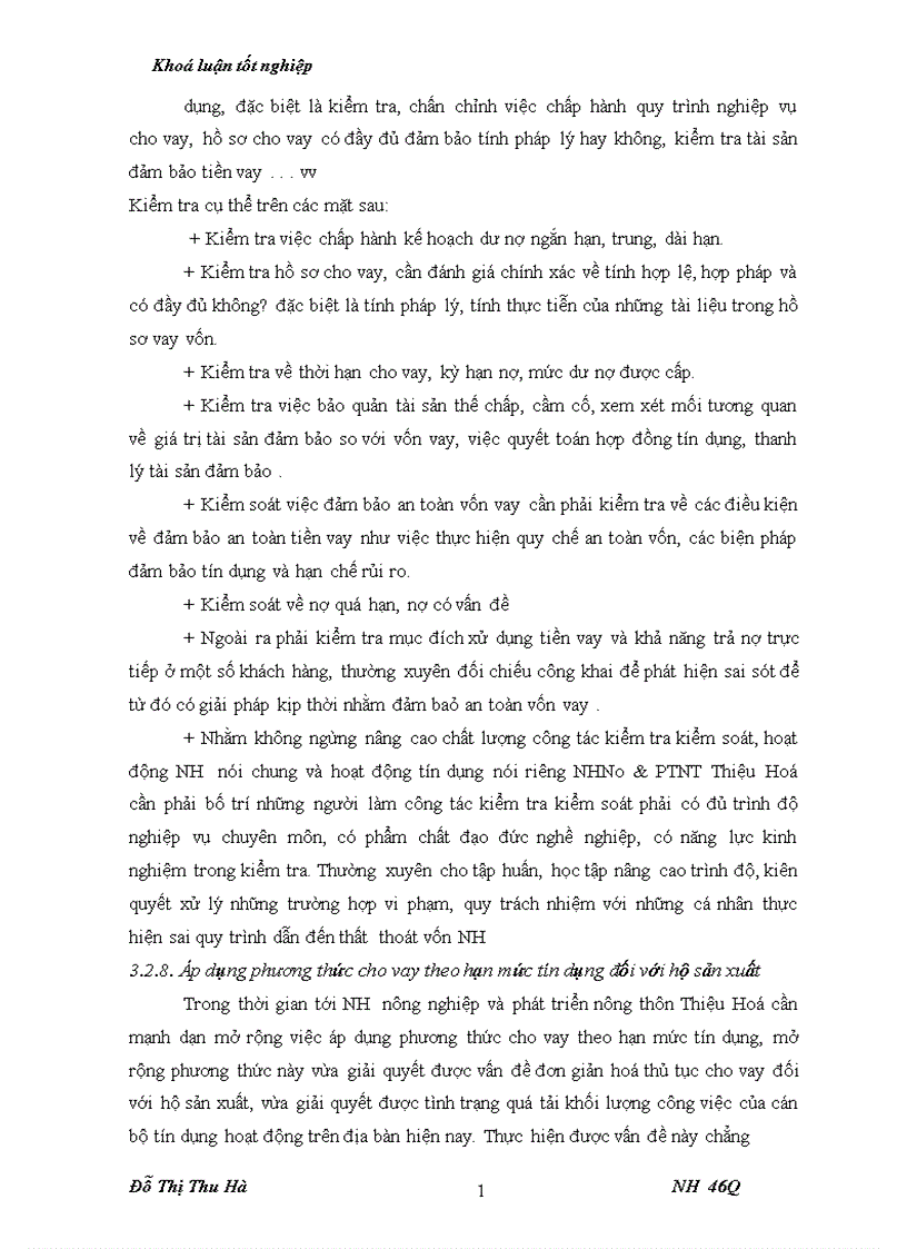image for page Nâng cao chất lượng tín dụng đối với HSX tại chi nhánh NHNo PTNT huyện Thiệu Hoá tỉnh Thanh Hoá 1