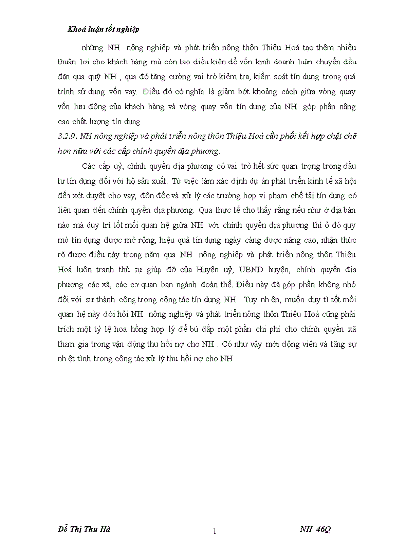 image for page Nâng cao chất lượng tín dụng đối với HSX tại chi nhánh NHNo PTNT huyện Thiệu Hoá tỉnh Thanh Hoá 1