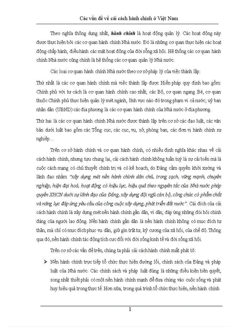 image for page Các vấn đề về cải cách hành chính ở Việt Nam