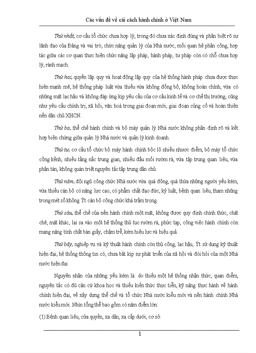 image for page Các vấn đề về cải cách hành chính ở Việt Nam