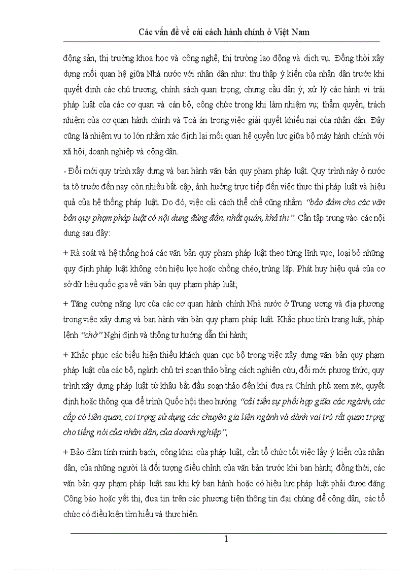 image for page Các vấn đề về cải cách hành chính ở Việt Nam