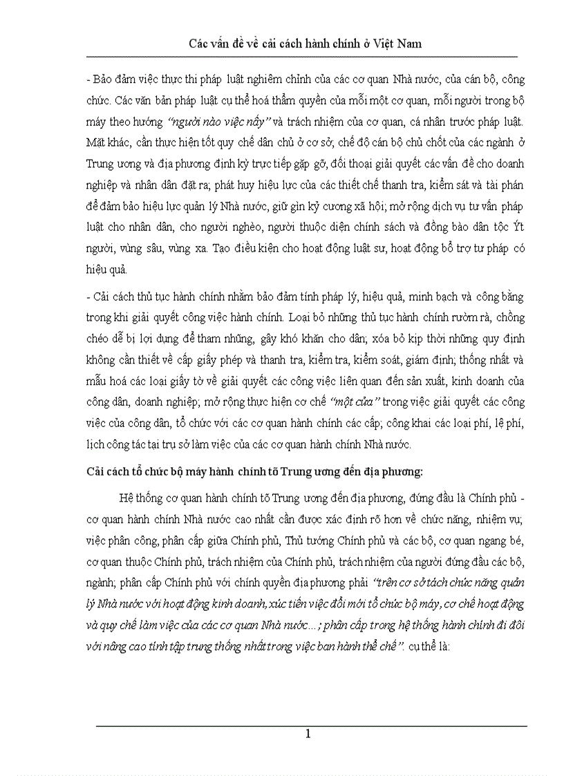 image for page Các vấn đề về cải cách hành chính ở Việt Nam