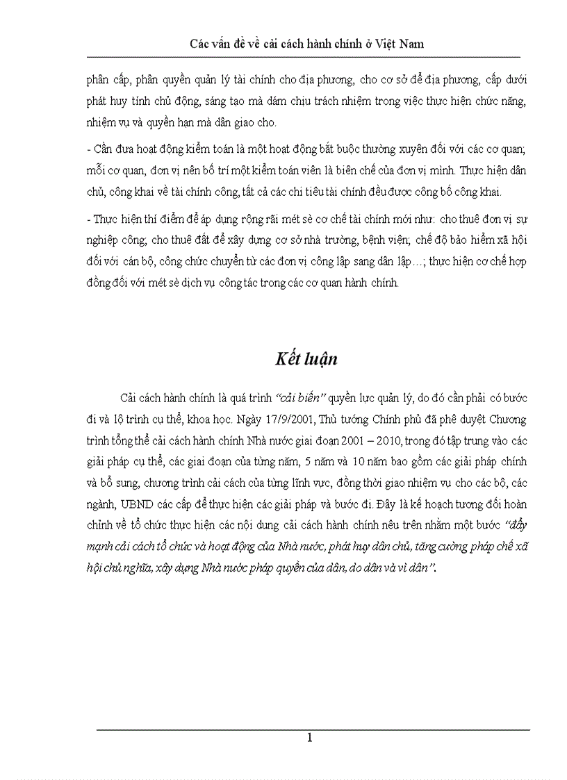 image for page Các vấn đề về cải cách hành chính ở Việt Nam