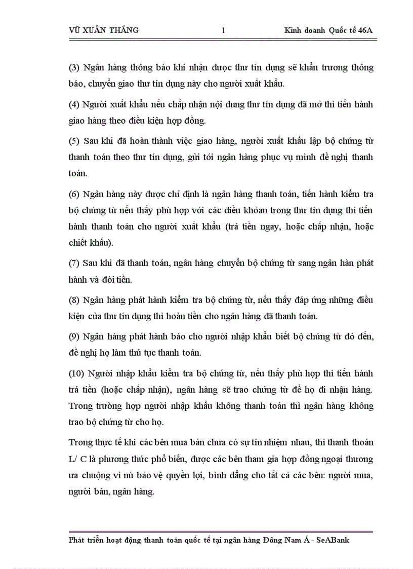 image for page Phát triển hoạt động thanh toán quốc tế tại ngân hàng Đông Nam Á SeABank