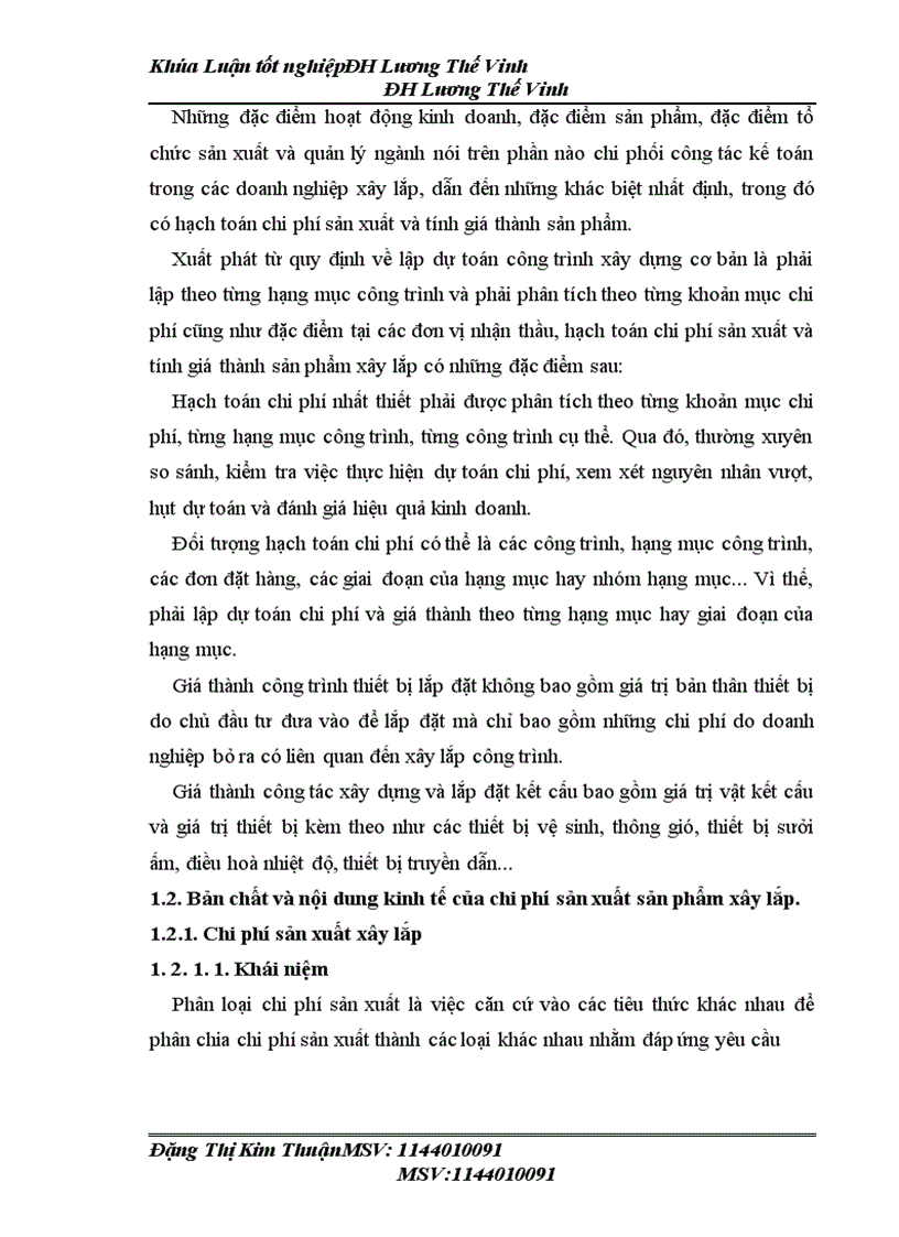 Kế toán chi phí sản xuất và tính giá thành sản phẩm tại công ty Cp đầu tư xây dựng số 1 Hà Nội 1