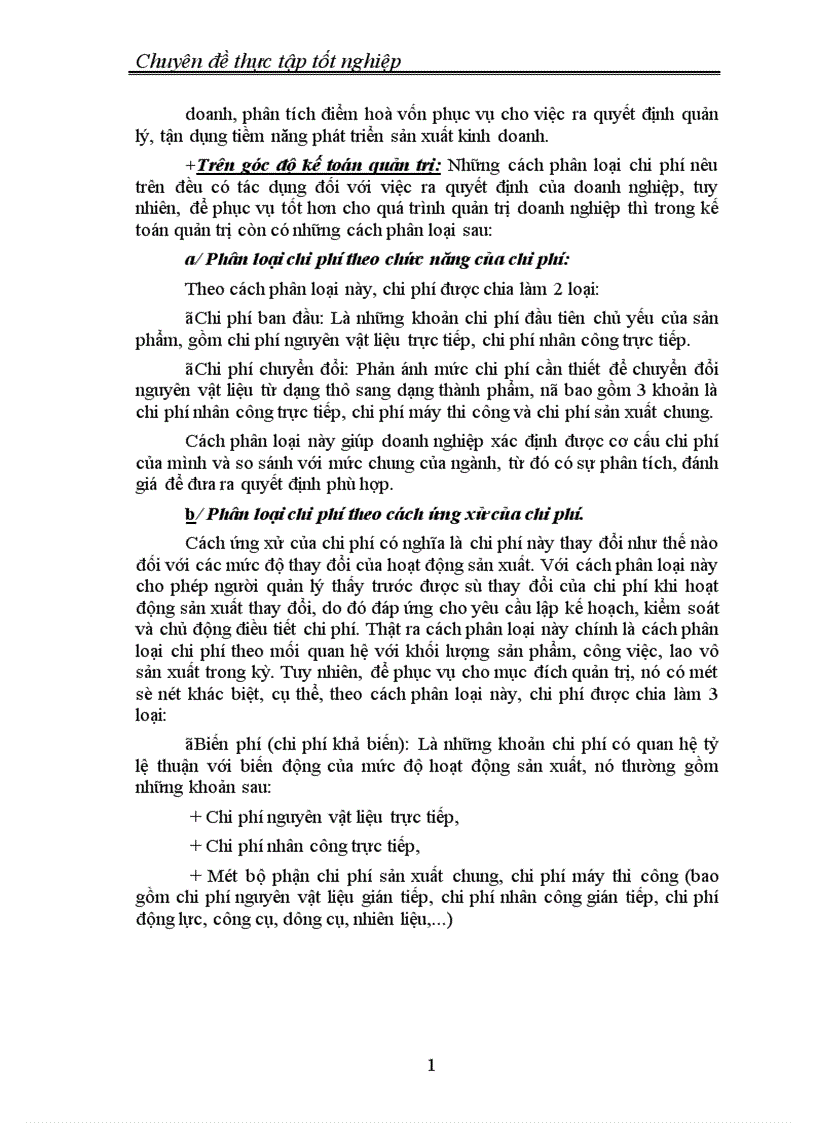 image for page Thực trạng tổ chức công tác hạch toán chi phí sản xuất và tính giá thành sản phẩm xây lắp tại Công ty xây dựng 1