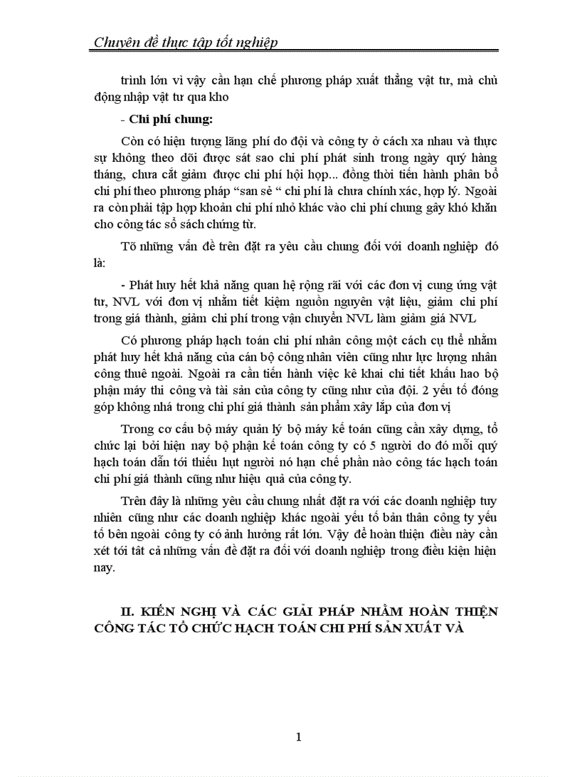 image for page Thực trạng tổ chức công tác hạch toán chi phí sản xuất và tính giá thành sản phẩm xây lắp tại Công ty xây dựng 1