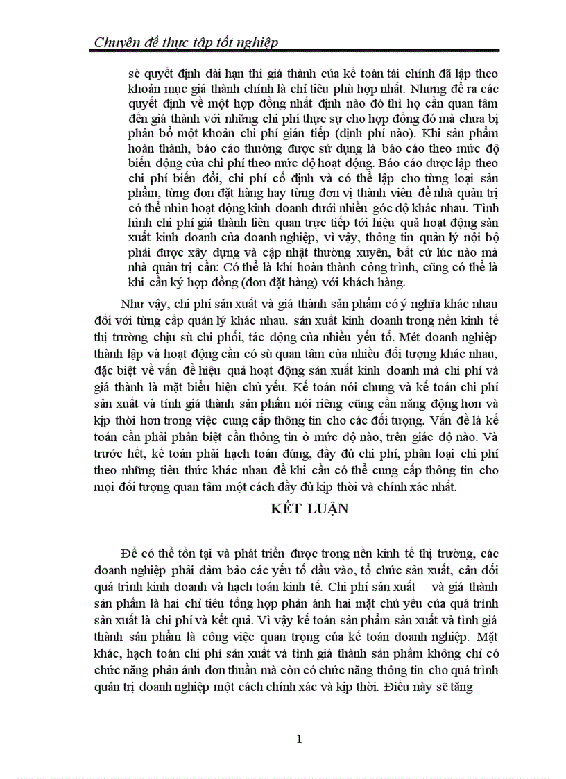 image for page Thực trạng tổ chức công tác hạch toán chi phí sản xuất và tính giá thành sản phẩm xây lắp tại Công ty xây dựng 1