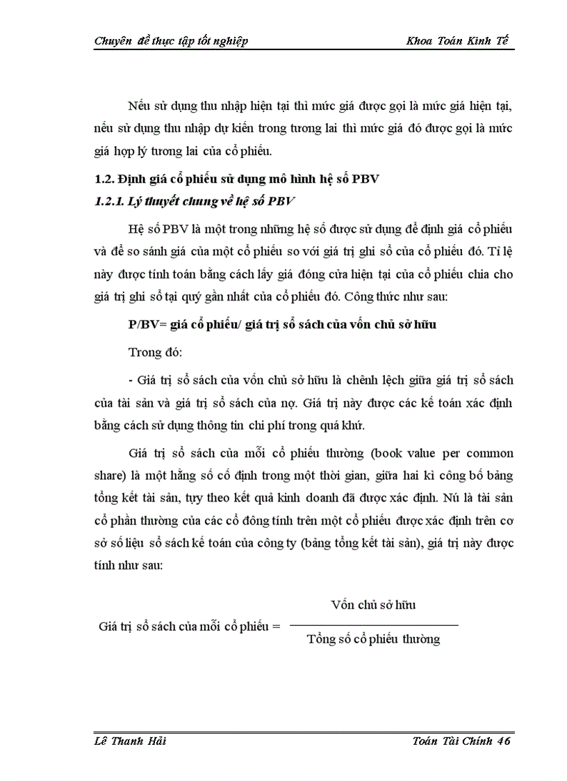 image for page Sử dụng một số hệ số tài chính trong định giá cổ phiếu trên thị trường chứng khoán Việt Nam