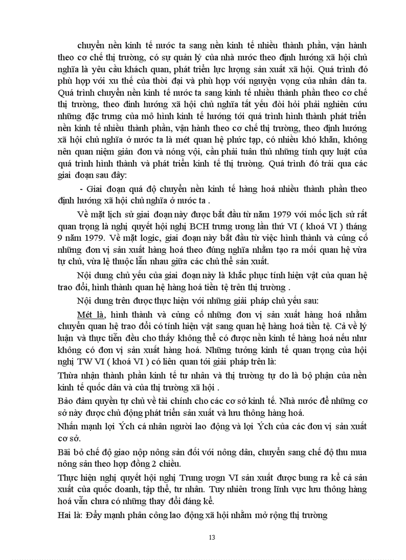 image for page Tính tất yếu khách quan phải phát triển kinh tế hàng hoá nhiều thành phần ở nước ta 1