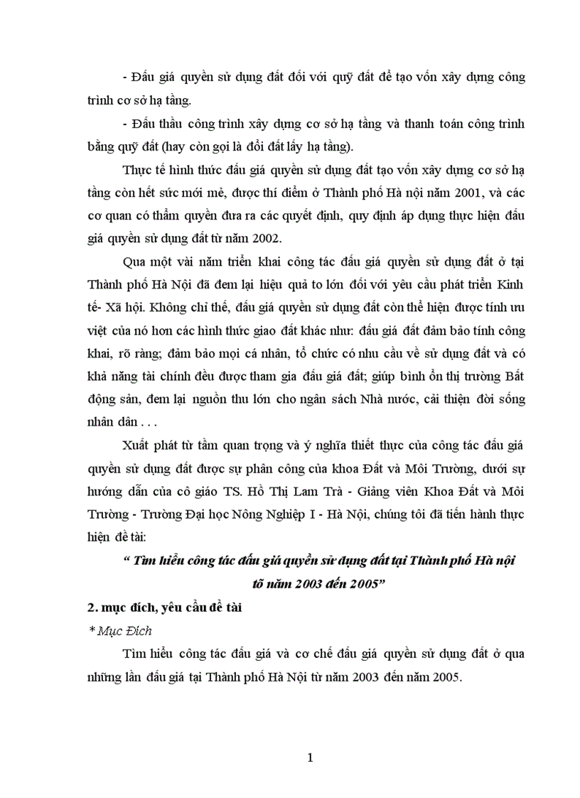image for page Tìm hiểu công tác đấu giá quyền sử dụng đất tại Thành phố Hà nội từ năm 2003 đến 2005