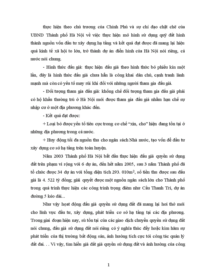 image for page Tìm hiểu công tác đấu giá quyền sử dụng đất tại Thành phố Hà nội từ năm 2003 đến 2005