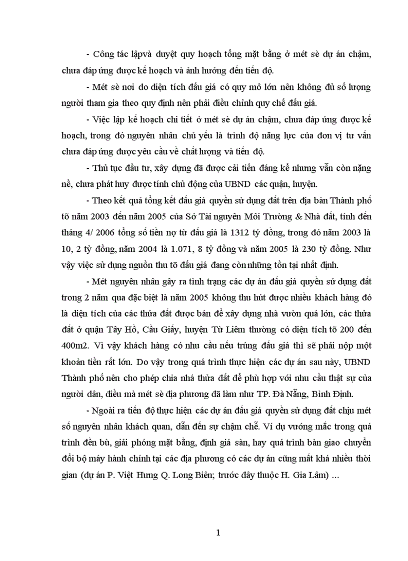 image for page Tìm hiểu công tác đấu giá quyền sử dụng đất tại Thành phố Hà nội từ năm 2003 đến 2005