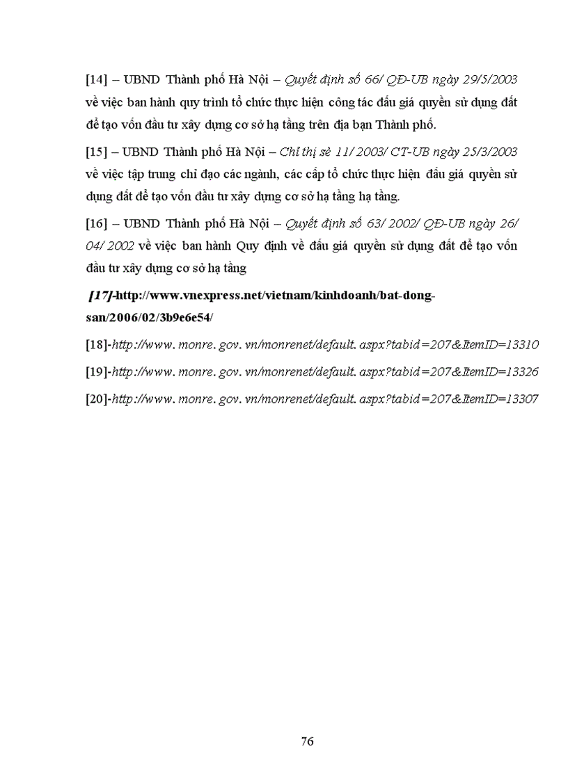 image for page Tìm hiểu công tác đấu giá quyền sử dụng đất tại Thành phố Hà nội từ năm 2003 đến 2005