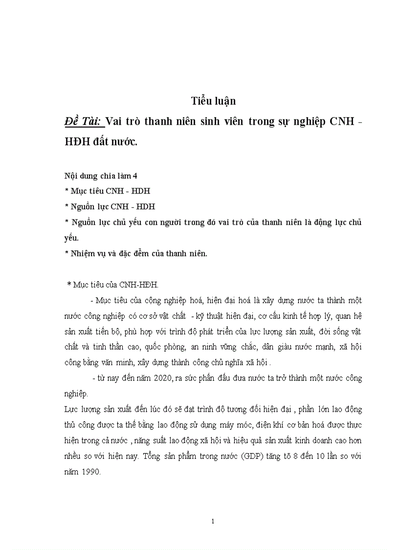 image for page Vai trò thanh niên sinh viên trong sự nghiệp CNH HĐH đất nước