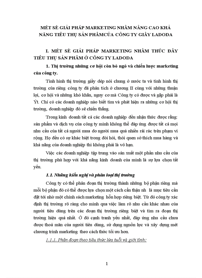 image for page Một số giải pháp marketing nhằm nâng cao khả năng tiêu thụ sản phẩm của công ty giầy LADODA 1